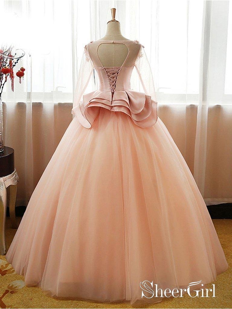 Blush Pink A-line Sweetheart Floral Wedding Dress MW761 | Musebridals
